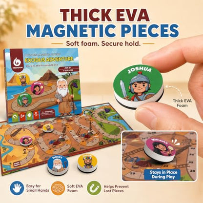 Travofun Exodus Magnetic Snakes and Ladders Bible Game Ages 5–8 - style: Exodus (Snakes & Ladders)