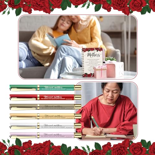 Fullhawl 10 Sets Bible Notebooks Pens Mothers Day Church,20 Pcs / 10 Sets