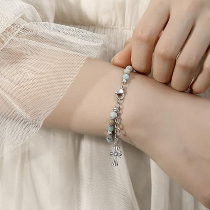 TONY & SANDY Christian Gifts for Women, Religious Cross Bracelet Faith Jewelry, Confirmation Baptism Christmas Birthday Gifts for Women, Unique Gifts for Teens Girls Kids Adults - style: Confirmation