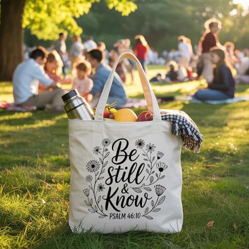 Bible Bags for Women, Christian Tote Bag, Gifts for Christian Women - color: Blue