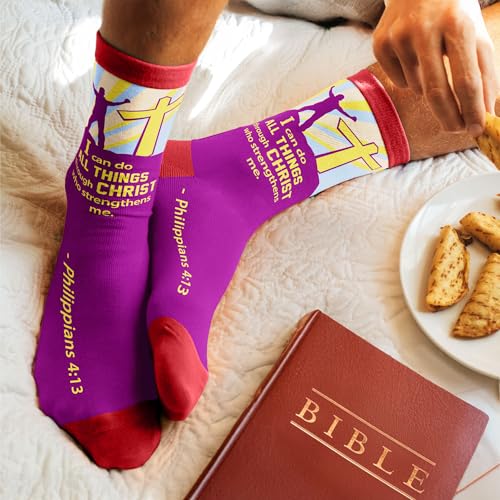 Christian Gifts for Women - Faith-Themed Socks, Perfect Pastor Appreciation Gifts, Unique Catholic gifts for Women, Ideal Religious Stocking Stuffers, Warm, Soft, and Inspirational