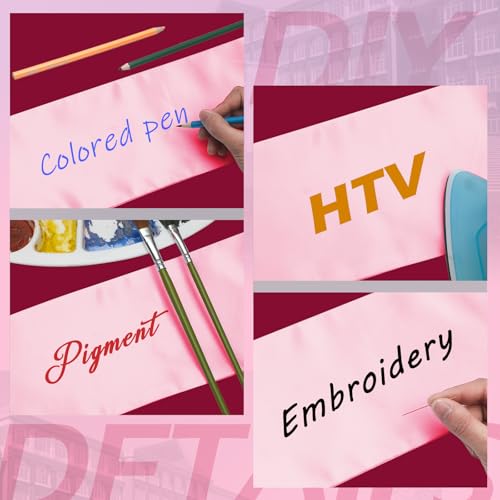Geyoga 24 Pcs Graduation Stole Bulk Sublimation Blank 70 in - color: Pink