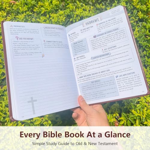 Large Print Bible Study Guide,66 Books Guided Devotional Prayer Journal