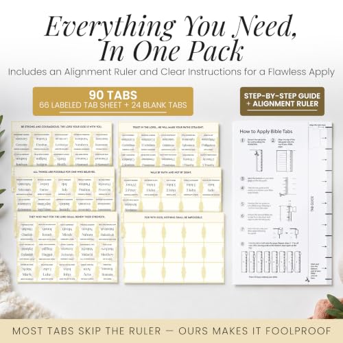 90 Christian Bible Tabs for Women, Men, and Kids - White Floral - color: White Floral