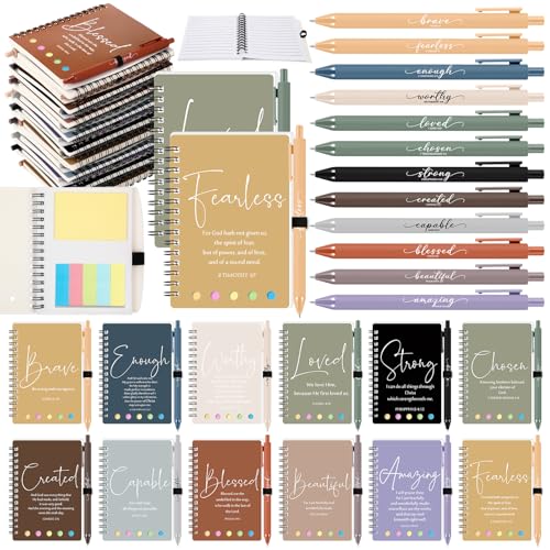 60 Sets Christian Gifts Bulk Prayer Journal, Pen, Dark Morandi, Classic - color: Dark Morandi, size: Classic