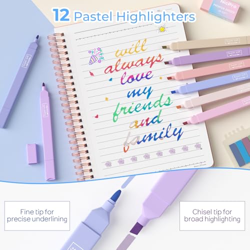Nicpro 50PCS Cute Spiral Notebook Stationary Set For Women - size: 50pcs