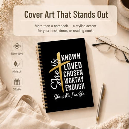 Motivational Christian Spiral Notebook 5.5x8.3 Inch - color: pattern-21