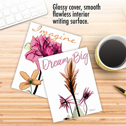 The Best Card Company - 10 Assorted Blank All Occasions Notecards Boxed Set 4 x 5.12 Inch w/Envelopes Botanical Flowers for Women (10 Designs, 1 Each) - Inspiring Floral Mix AM6220OCB-B1x10 - style: Inspiring Floral Mix