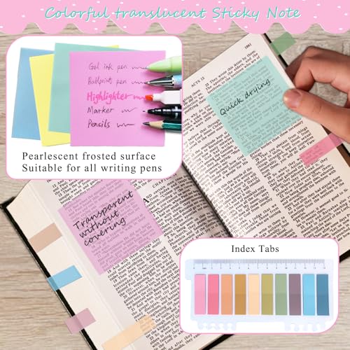 SHINYHARBOR 47PCs Pink Study Bible Journaling Kit for Women Teen Girl - color: Pink