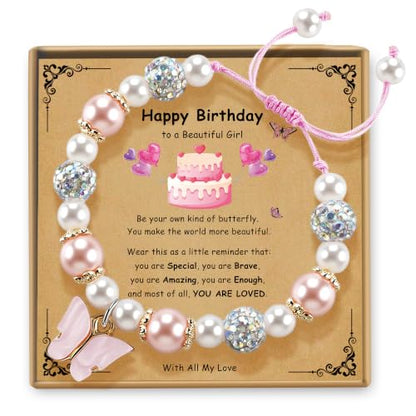 Sereney Birthday Gifts for Girls, 1-16 Year Old Girl Birthday Bracelet Gift - style: Happy Bday