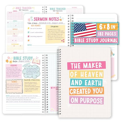 Guided Bible Study Journal for Women - Bible Journal for Women - color: Beige Pastel