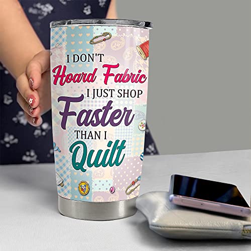 SANDJEST Personalized Sewing Tumbler Sewing Pattern 20oz 30oz Tumblers with Lid Gift for Women Quilting Crochet Lover Mom Grandma Birthday Christmas - color: Sewing