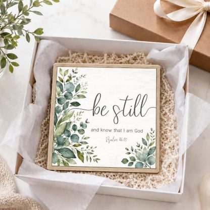 Be Still and Know That I Am God Wood Sign 5.1" Christian Decor(034 - color: Be still5