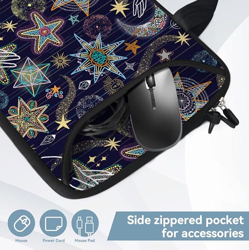 RICHEN Messenger Bag Carrying Case Sleeve with Handle Accessory Pocket Fits Laptops/Notebook/ebooks/Kids tablet/ipad (11-13.3 inch, Stars) - color: Stars, size: 11-13.3 inch