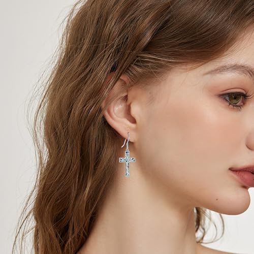 Mountain Mustard Seed Earrings for Women 925 Sterling Silver Lotus/Cross Dangle Drop Earring Christian Jewelry Outdoor Birthday Graduation Gifts - style: Tree of Life