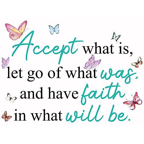Inspirational Wall Decals Stickers,Accept What is, Let Go of What was