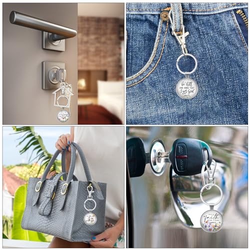Fumete Christian Keychain Bulk for Wowen Men - style: Flower Style