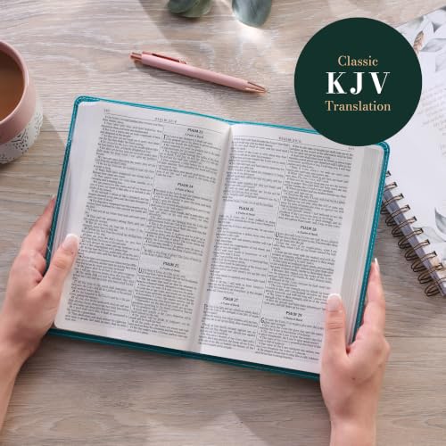 KJV Holy Bible, Gift Edition for Girls/Teens King James Version, Faux Leather Flexible Cover, Teal Butterfly (KJV Gift Editions)