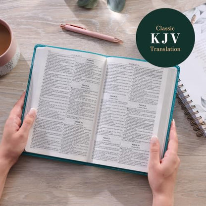 KJV Holy Bible, Gift Edition for Girls/Teens King James Version, Faux Leather Flexible Cover, Teal Butterfly (KJV Gift Editions)