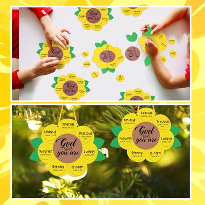 Syhood 24 Set God Says You are Sunflower Craft，DIY Bible Kit - style: God Says You Are