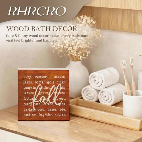 Christian Fall Decor Wooden Box Sign - color: Fall-5