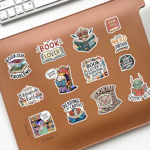 300+ PCS Book Stickers Pack for Kindle Water Bottle Laptop - Waterproof Vinyl Scrapbook Journaling Supplies Cute Bookish Stickers Gift Book Lovers Booktok Accessories (Book Stickers) - color: Book Stickers