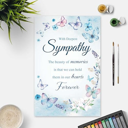 Sympathy Card for Loss of Loved One, Heartfelt Condolence Card, Comforting Bereavement Greeting for Family Friends, Deepest Sympathy Gift Cards with envelopes - color: sympathy card