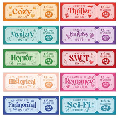 Wxiben 100 Pcs Ticket Bookmark Bookmarks Funny Book Club Page Marks Gifts - color: Funny Ticket