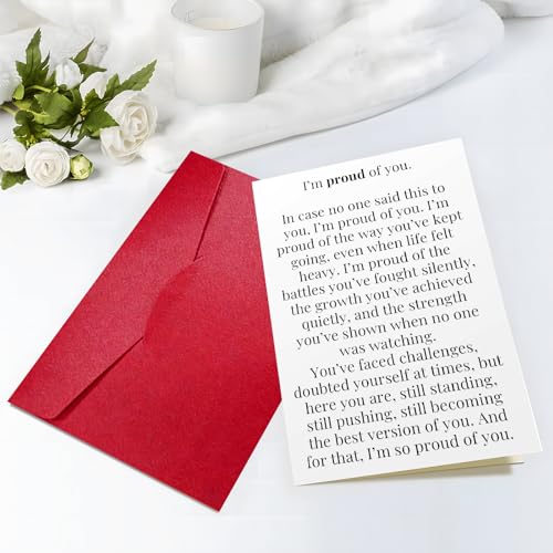 Encouragement Cards with Envelopes, Proud of You Card for Her Him - color: DXI#049
