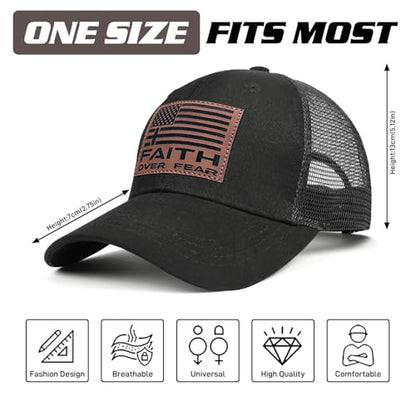 Christian Hats for Men Women, Faith Over Fear Hat - color: Letter