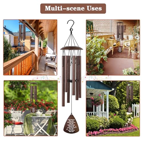 Christian Gifts for Women Men, 32" Bronze Wind Chimes Religious Gifts with Bible Verse, Spiritual Faith Based Gift for Christian Women Mom Sister Friend Coworker