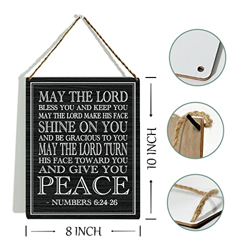 KongMoTree Numbers 6:24-26, May the Lord Bless You and Keep You, Scripture Art, Bible Verse, Bible Verse Wall Art, Bible Verse Sign, 8x10 Inch(GMS618) - color: Numbers 6:24-26 - 3