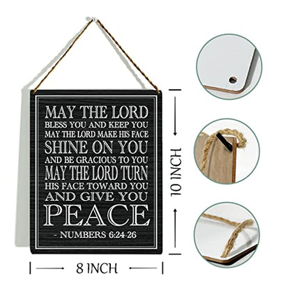 KongMoTree Numbers 6:24-26, May the Lord Bless You and Keep You, Scripture Art, Bible Verse, Bible Verse Wall Art, Bible Verse Sign, 8x10 Inch(GMS618) - color: Numbers 6:24-26 - 3