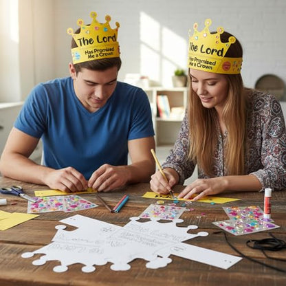 Christian Crown Craft Kit, DIY Paper Crafts to Decorate 18 Sets, VBS