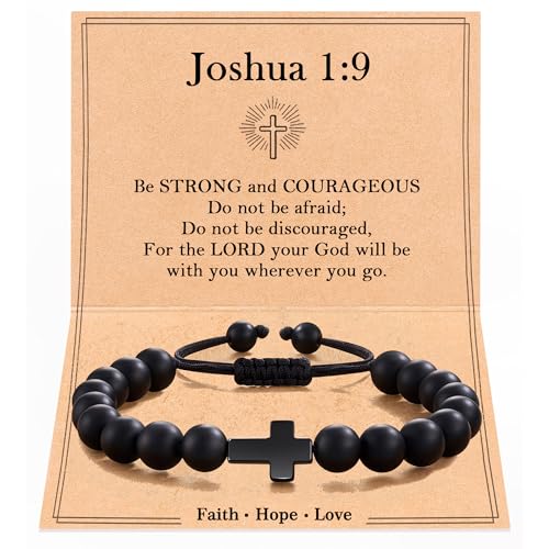 Tarsus Faith Reminder - Cross Bracelet Christian Gifts for Teen Boys Men - style: John 1:9