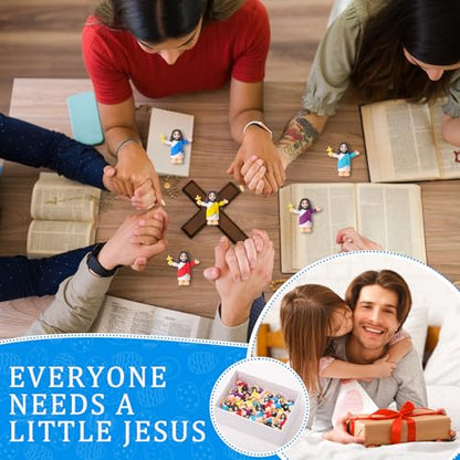 Barydat 50 Pcs Little Jesus Figures Bulk Mini Jesus Figurine Toys