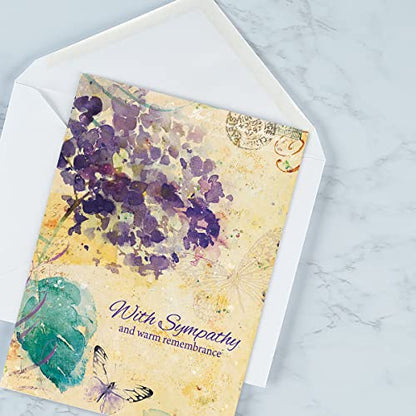 Current Peace Sympathy Cards with Envelopes- Set of 8 Assortment (4 Designs), Large 5" x 7", Condolences Cards, Sentiments Inside, White Envelopes - color: Peace