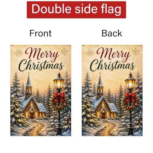 Louise Maelys Christmas Tree Garden Yard Flag 12x18 Inch - color: Multi-2