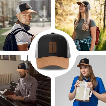 Christian Hats for Men & WomenJesus Cross HatChristianReligious GiftsforVarious Festivals&BirthdaysFaith Baseball/Trucker Cap - color: Orange Faith