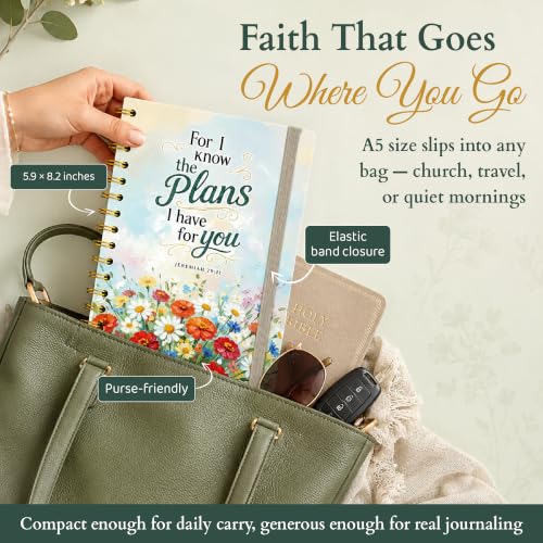 Hardcover Blank Christian Notebook – 140 Pages – Jeremiah 29:11 - color: Plans