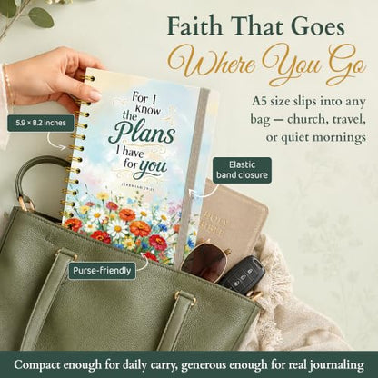 Hardcover Blank Christian Notebook – 140 Pages – Jeremiah 29:11 - color: Plans