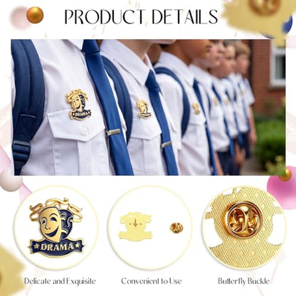 Knitgrip Award Lapel Pins Bulk Academic Recognition Enamel Pins Honors Gift for Student Office Government Club Members - style: Drama