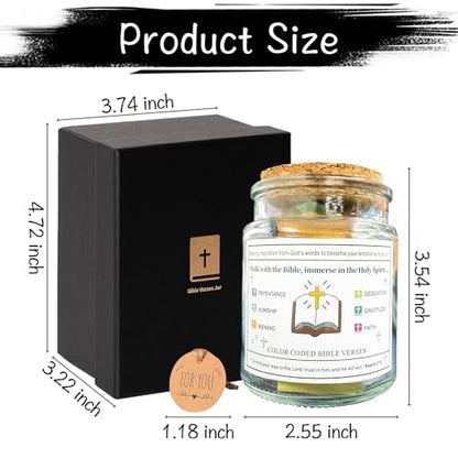 Bible Verses in a Jar, Bible Verse Jar Emotions and Feelings, Bible Prayer Cards Hope, Christmas Bible Study Church Christian Xmas Gift for Women, Men, Mom, Dad, Friends - style: B
