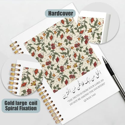 Inspirational Islamic Spiral Notebook Journal 5.5x8.3in, Muslim Islamic Gifts for Women, Religious Spiritual Quran Hardcover Journal Notebook for Church Study Work Office - color: Inspirational Islamic