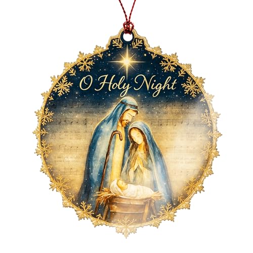 Christmas Nativity Ornament 2026 - Christian Christmas Ornaments - Religious Christmas Ornaments - Christmas Ornaments - Christian Christmas Decor - Christmas Decoration - color: Oholy