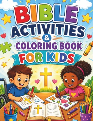 Bible Verse Coloring and Activity Book for Kids: Christian Coloring Pages, Word Searches, Mazes & Scripture Activities for Ages 8–13 (Bible Activities Collection)