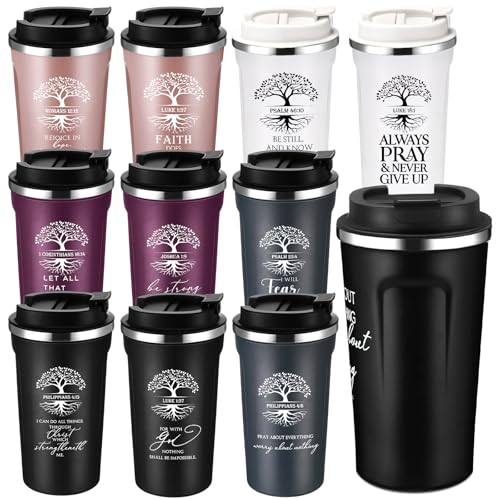 Meanplan 10 10 Set Christian Bible Verse Cup, Poetry Theme, Multicolor - color: Multicolor, size: Poetry Theme