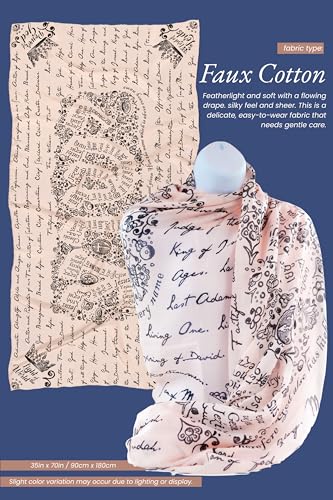 Jesus’s Names Prayer Scarf for Women Christian, Large Scripture Shawl Wrap, 84 Titles of Christ, Prayer Shawl for Women - color: Blush Pink W/ Canvas Bag (35x70")