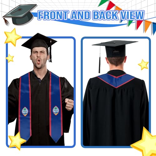 Graduation Flag Stole Sash Scarf Day Gifts - color: Guam Flag