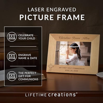 Lifetime Creations First Communion Frame 4x6, Boys Keepsake Gift - color: Custom - Option B, size: 4" x 6" Landscape